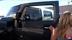 Blonde ENTERS BDSM mansion and SUCKS through glory hole