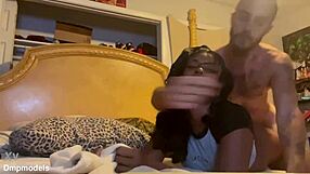 Private webcam show of ebony girl next door sucking monster cock and getting bent over for interracial fuck