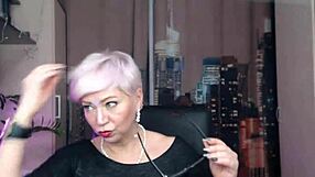 juicy russian milf aimeeparadise dances immodestly in stockings on webcam!