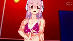 Super Sonico Models Horny Anime Scenes for You