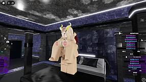 Blonde Succubus Teases Cat Boy's Hard Cock.