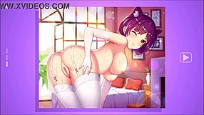 hentai girl fantasy slowly undresses, revealing her tits, ass, and pussy in an anime game with friends.