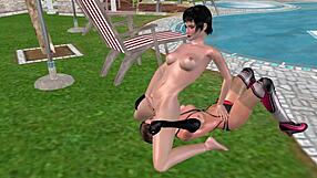 3d animated sex video - lesbian girl eating another girls pussy