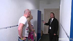 Prepping the interview with cunilingus and fingering.