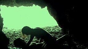 at the beach hidden inside the cave with my partner