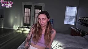 Innocent coed nina nova takes cum deeply