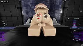 Blonde Succubus Teases Cat Boy's Hard Cock.