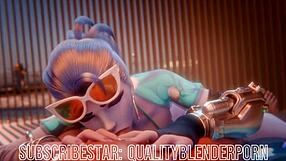 widow takes cock deep in throat on sandy beach at dusk. her skills leave nothing to imagination.