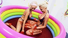 Lou Lou And Christine Love Lick Each Other's Smooth Blonde Vaginas