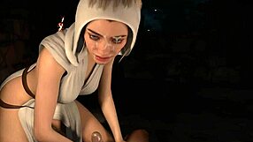 3D Hentai Princess Leia Organa Handjob Joi Teaser with Monster Cock