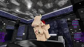 Blonde Succubus Teases Cat Boy's Hard Cock.