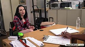 White hottie gets drilled in doggystyle!