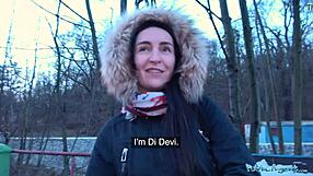 Public Agent Finds Brunette With Natural Tits For Outdoor Cash Sex