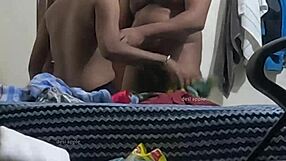 Indian college girl secretly sucking uncle's dick after class