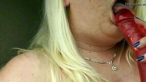 Bbw Brandy Sucks And Titfucks A Dildo, Tongue Licking Big Tits While Toys Explore Oral Pleasures In Detailed Session