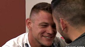 gay men take turns fucking each other in a group.