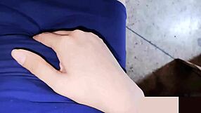 Asian woman masturbates to orgasm and squirts alone at home