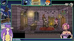 Asian brunette witch trains silver in hentai game part 17