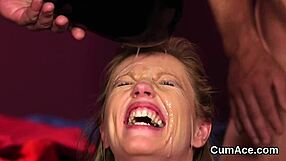 can you believe this hottie gulping all that cum?