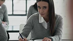 Anal Sex with Russian Institute Director in Stockings and Lingerie During Intense Fucking.