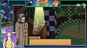 Asian brunette witch trains silver in hentai game part 17