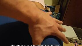 Countrygirl In Blue Leggins Fucks Next To Stove