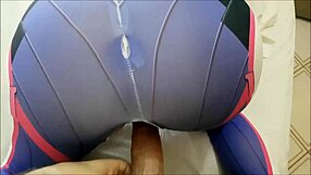 Dva Overwatch rides for creampie in amateur scene