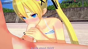 marie rose in bikini gets wild fucking on beach in 3d fantasy