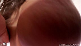 Stockings fetish striptease with Melena Maria Rya