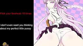 Kyoko femdom hentai porn from game danganronpa cartoon anime.