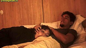 watching a movie with my stepbrother and accidentally swallowing his dick