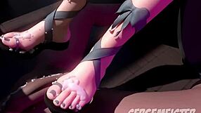 3D Animated Footjob Compilation in Hentai SFM Blender Style