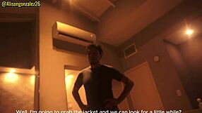 watching a movie with my stepbrother and accidentally swallowing his dick