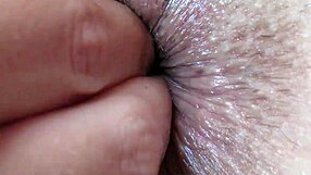 Extreme closeup of asshole fingering fetish.
