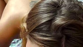 A Guy Films Two Horny Girls Taking His Big Cock Deep.