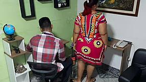 drilling my mother-in-law hard in the office today