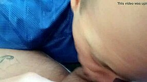 My husband sucking my cock in the motel before checkout