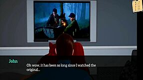 in my new family 215, the brunette milf chats with the redhead