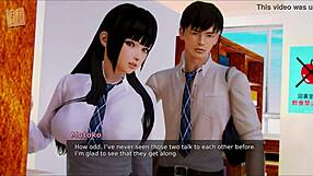 Academy 177 Hentai Brunette Shows Big Tits Action