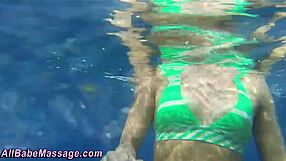 Lesbian masseuse gives oral!