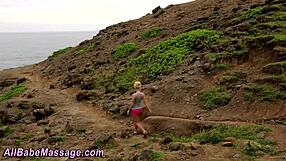 Lesbian masseuse gives oral!