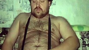 russian gay with tattoo masturbates big cock and shakes balls