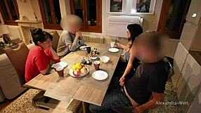 Omg too wrong strange and perverted horny old cuckold gets facial creampie