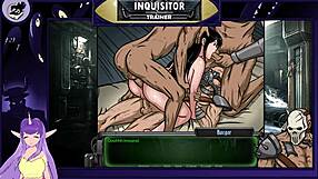 In Warhammer 40k Inquisitor Trainer Part 23, Big Tits Bent Over for Monster Cock Doggy Style!