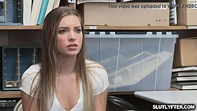 summer brooks gives blowjob after shoplifting