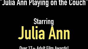 Stunning cougar Julia Ann teases and fingers herself in sexy stockings.