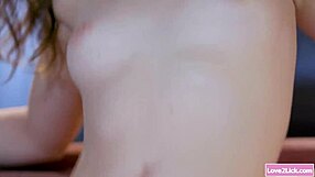 brunette babe facesits her busty best friend fiercely