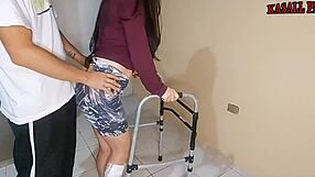 uhh, milf madrasta with perfect butt seduces stepson bending over... oops!