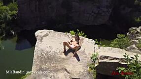 Wild public fucking on high cliff with mia bandini