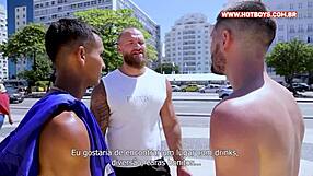 teen cariocas fucking russian tourist's ass in group threesome